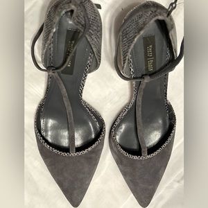 White House Black Market Gray Heels